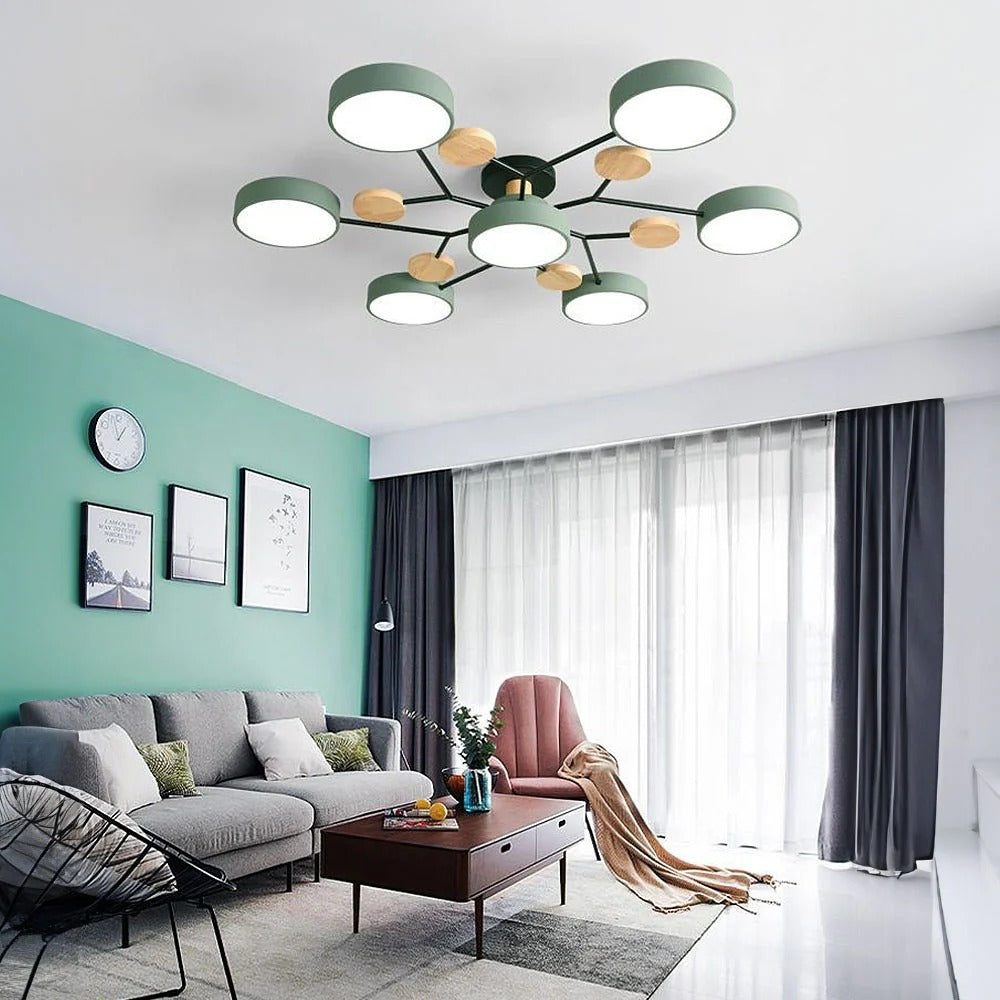 Lámpara de techo LED semiempotrada moderna Halo para espacios elegantes
