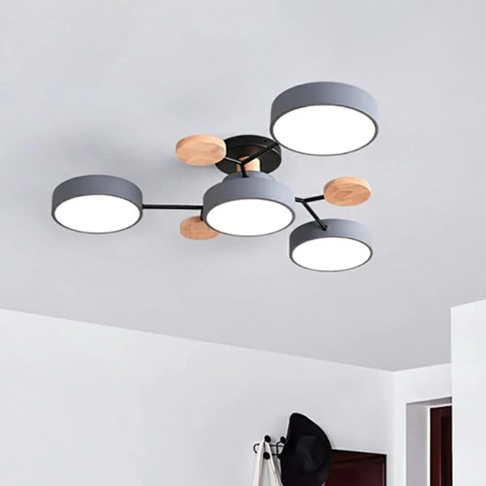 Lámpara de techo LED semiempotrada moderna Halo para espacios elegantes
