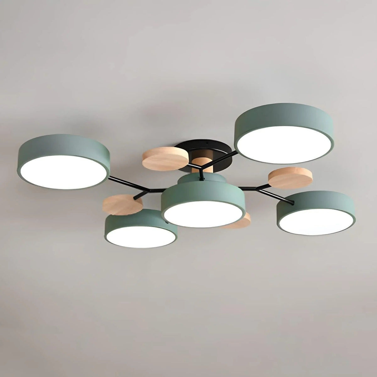 Lámpara de techo LED semiempotrada moderna Halo para espacios elegantes