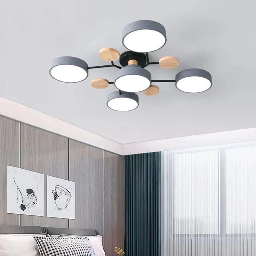 Lámpara de techo LED semiempotrada moderna Halo para espacios elegantes