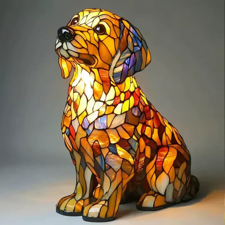 Lámpara en Forma de Perro: Iluminación Ambiental y Decoración Única Hecha a Mano