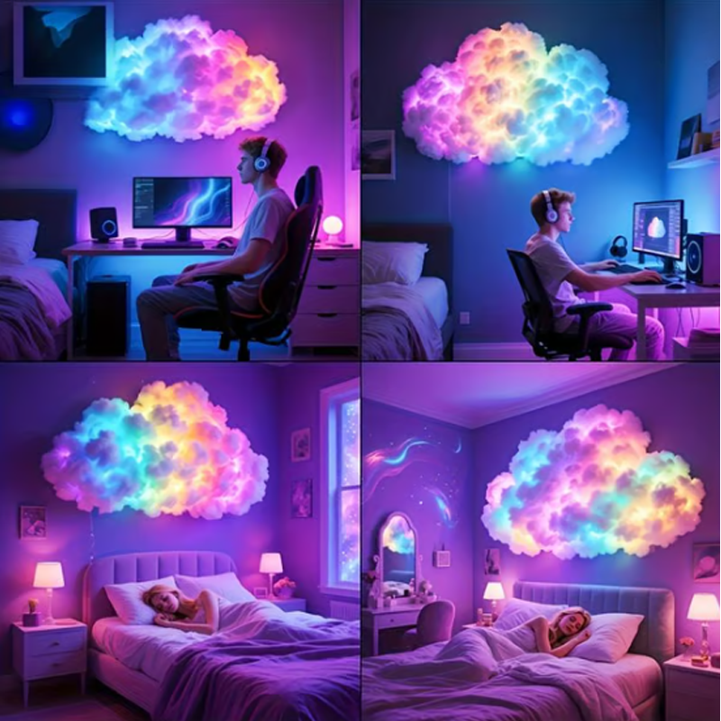 Lámpara LED decorativa en forma de nube