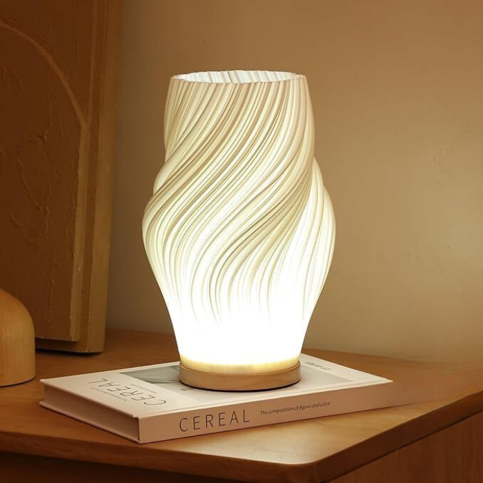 Lámpara LED regulable de diseño con textura ondulada