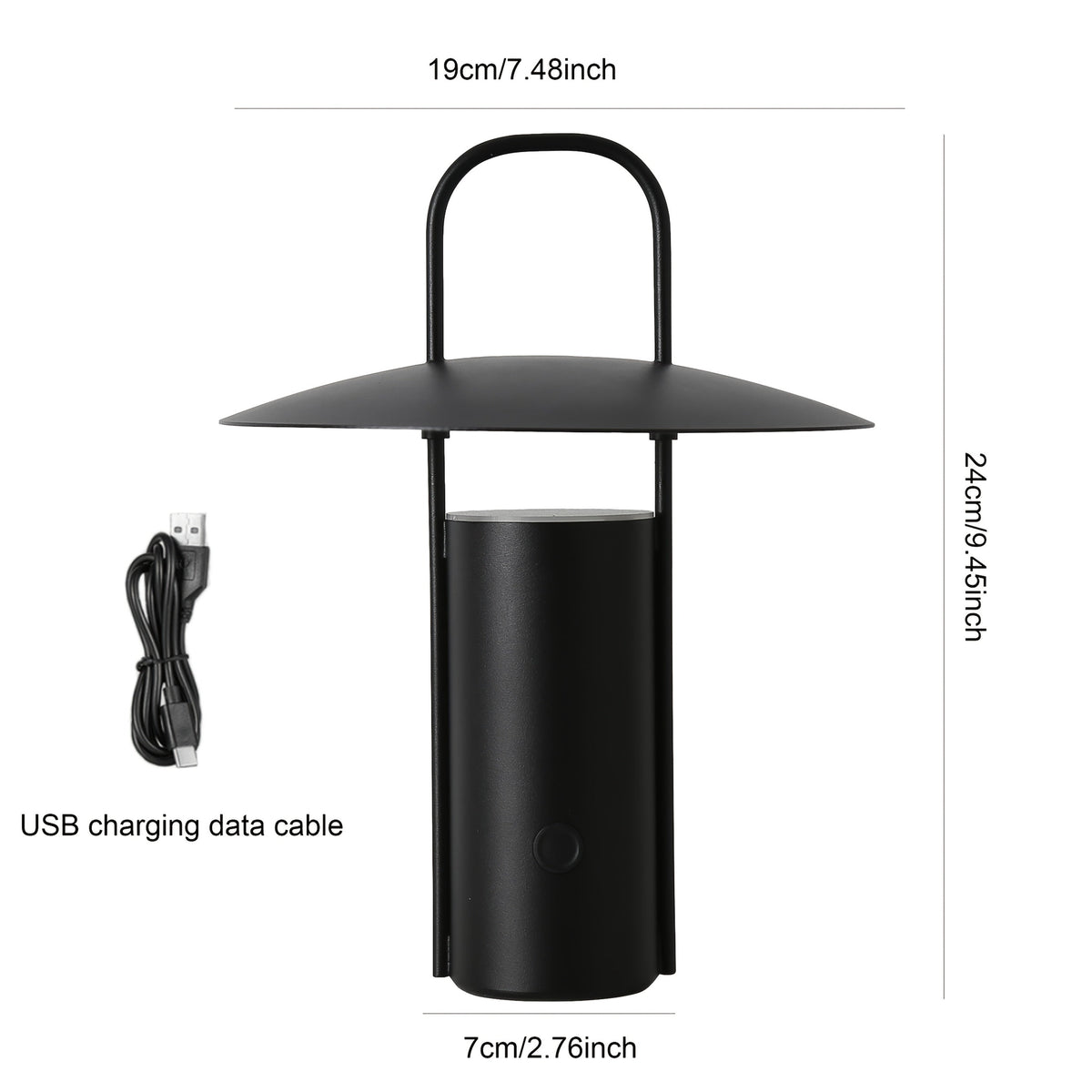 Lámpara LED táctil inalámbrica | Lámpara de mesa de metal recargable por USB