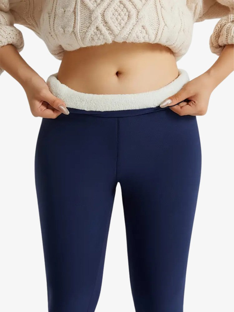 Leggings deportivos cálidos para mujer de talle alto – Mallas térmicas para actividades de invierno