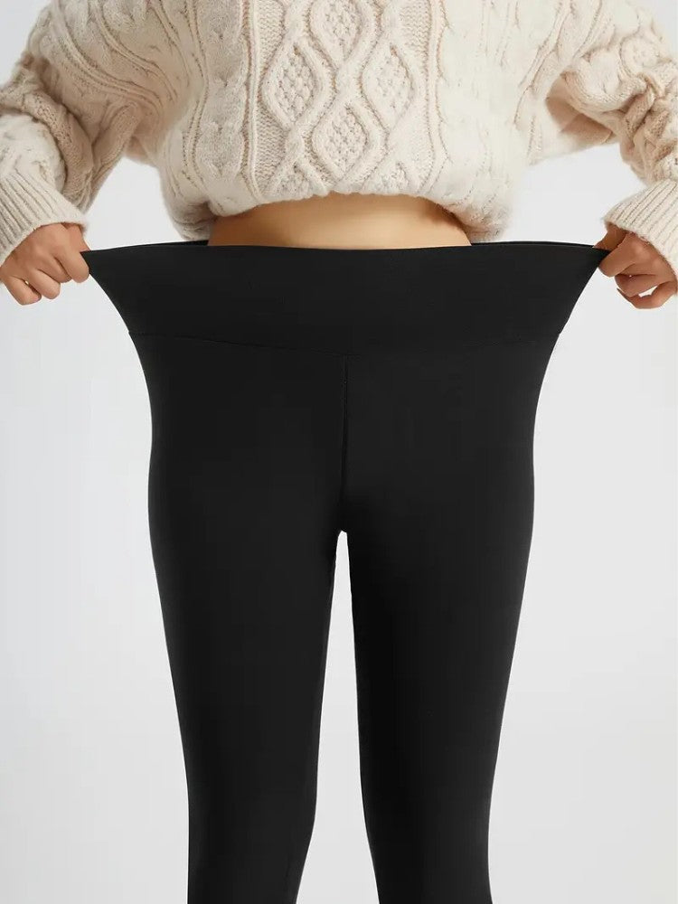 Leggings deportivos cálidos para mujer de talle alto – Mallas térmicas para actividades de invierno