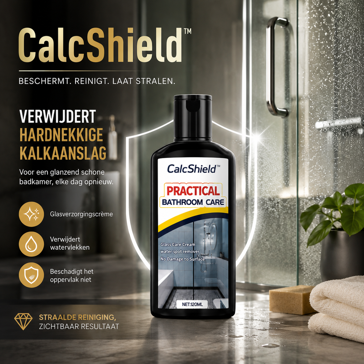 Limpiador antical con capa protectora — Elimina la cal en 2 minutos, limpio durante más tiempo