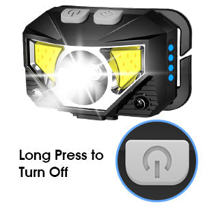 Linterna frontal LED: recargable, resistente al agua y con sensor de movimiento | Pack de 2 unidades