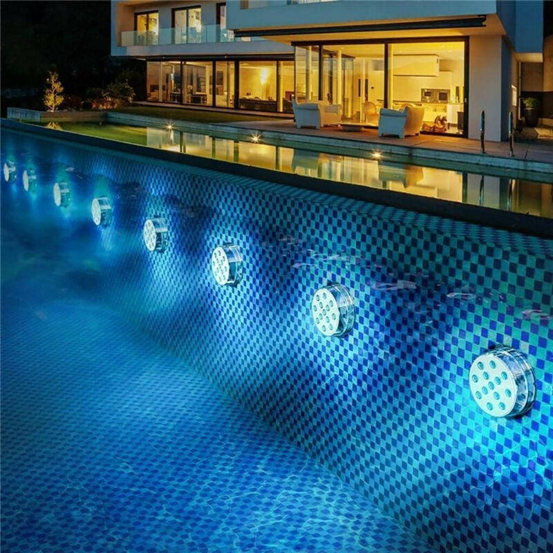 Luces LED submarinas para piscina con mando a distancia
