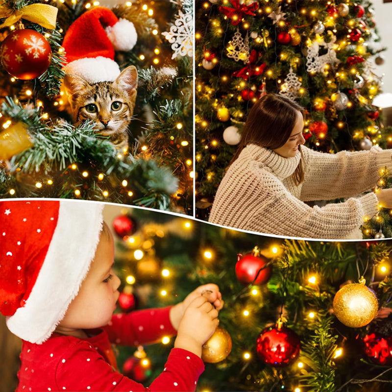 Luces para árbol de Navidad en cascada con mando a distancia