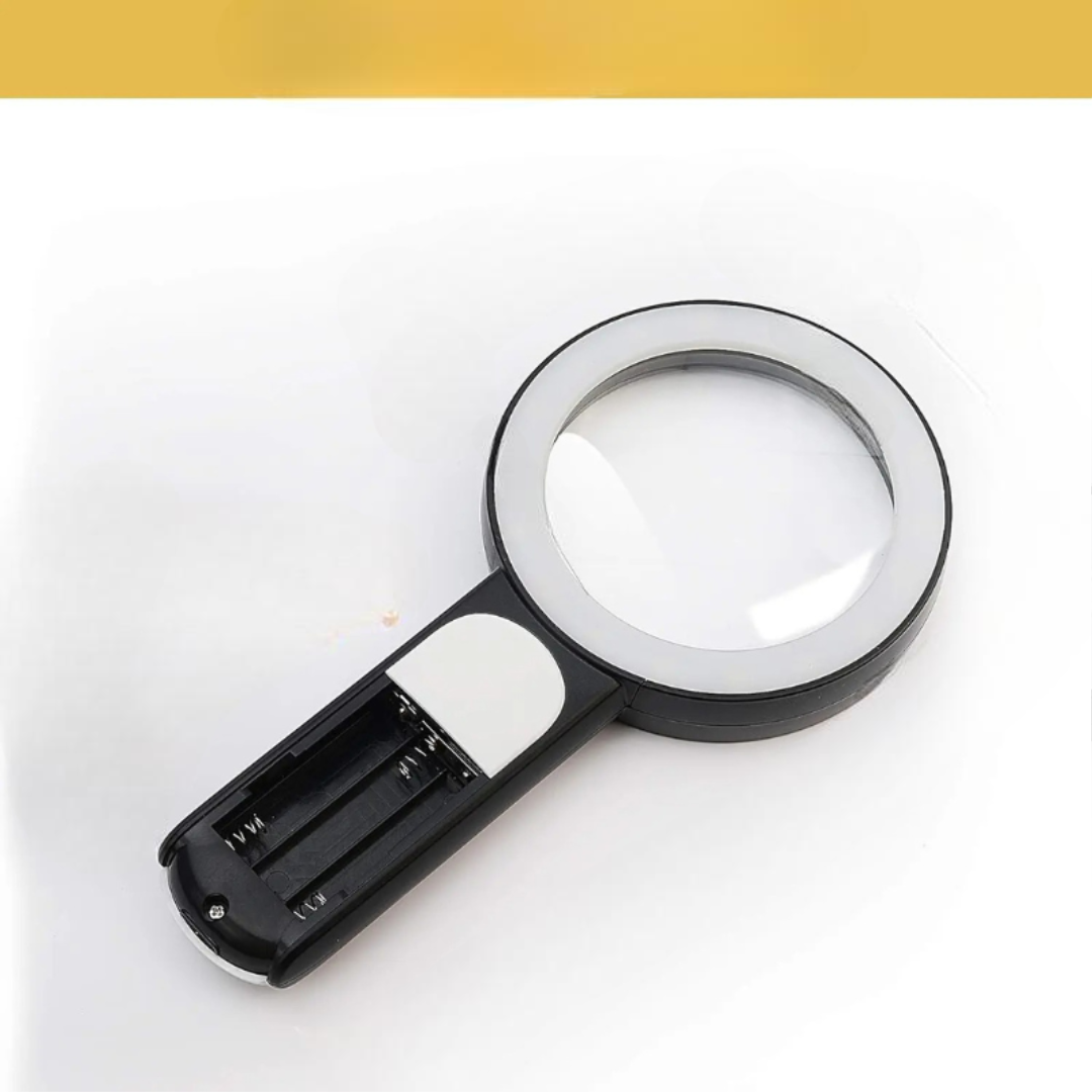 Lupa profesional con luz LED – Herramienta óptica ergonómica para aficionados y personas mayores – Ideal para lectura o pasatiempos