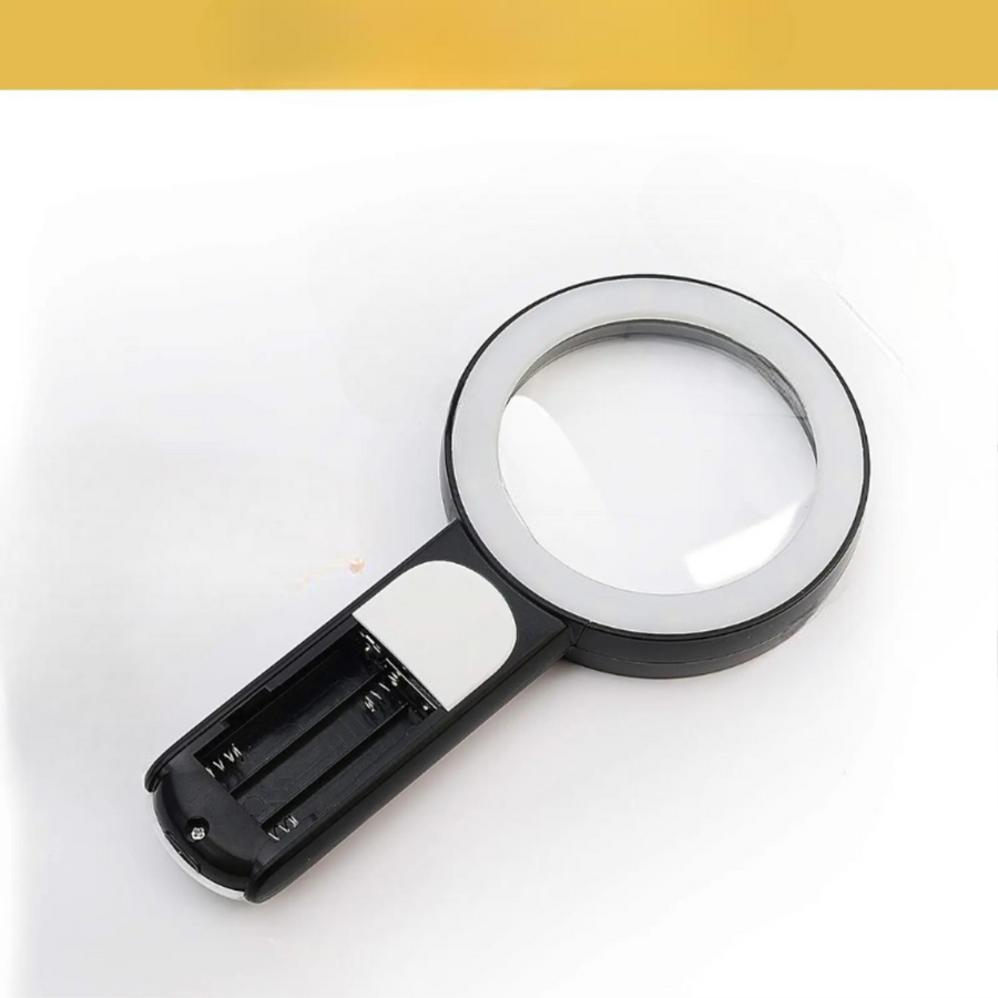 Lupa profesional con luz LED – Herramienta óptica ergonómica para aficionados y personas mayores – Ideal para lectura o pasatiempos