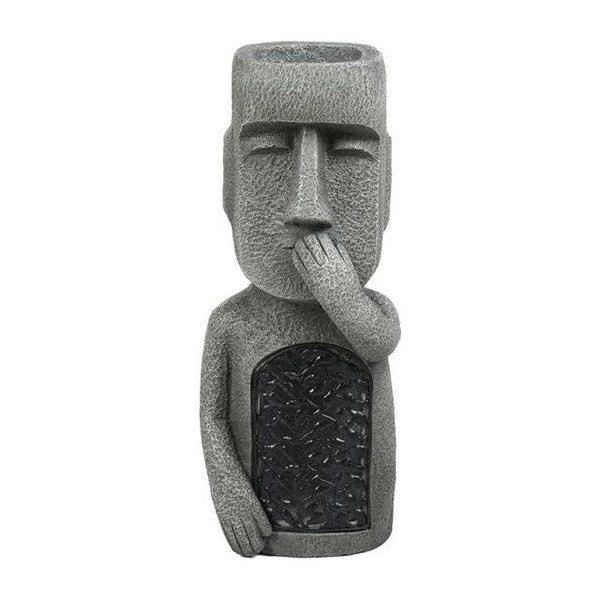 Maceta con Rostro Tallado