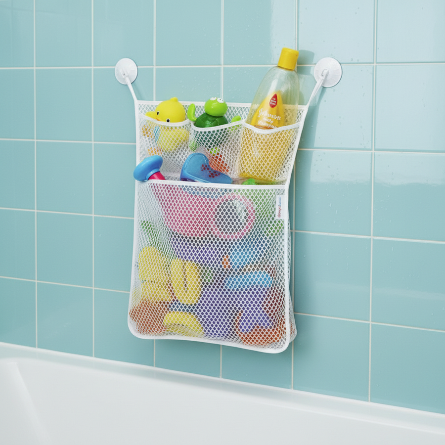 Malla organizadora para juguetes de baño antimoho