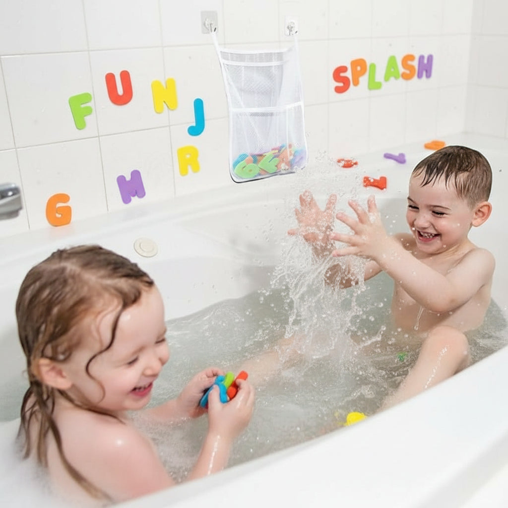 Malla organizadora para juguetes de baño antimoho
