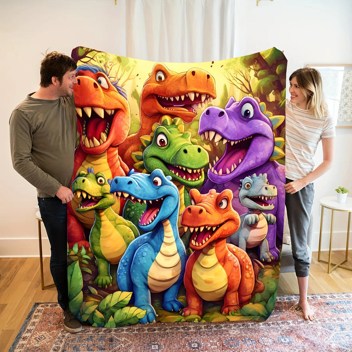 Manta infantil suave y cómoda con dinosaurios