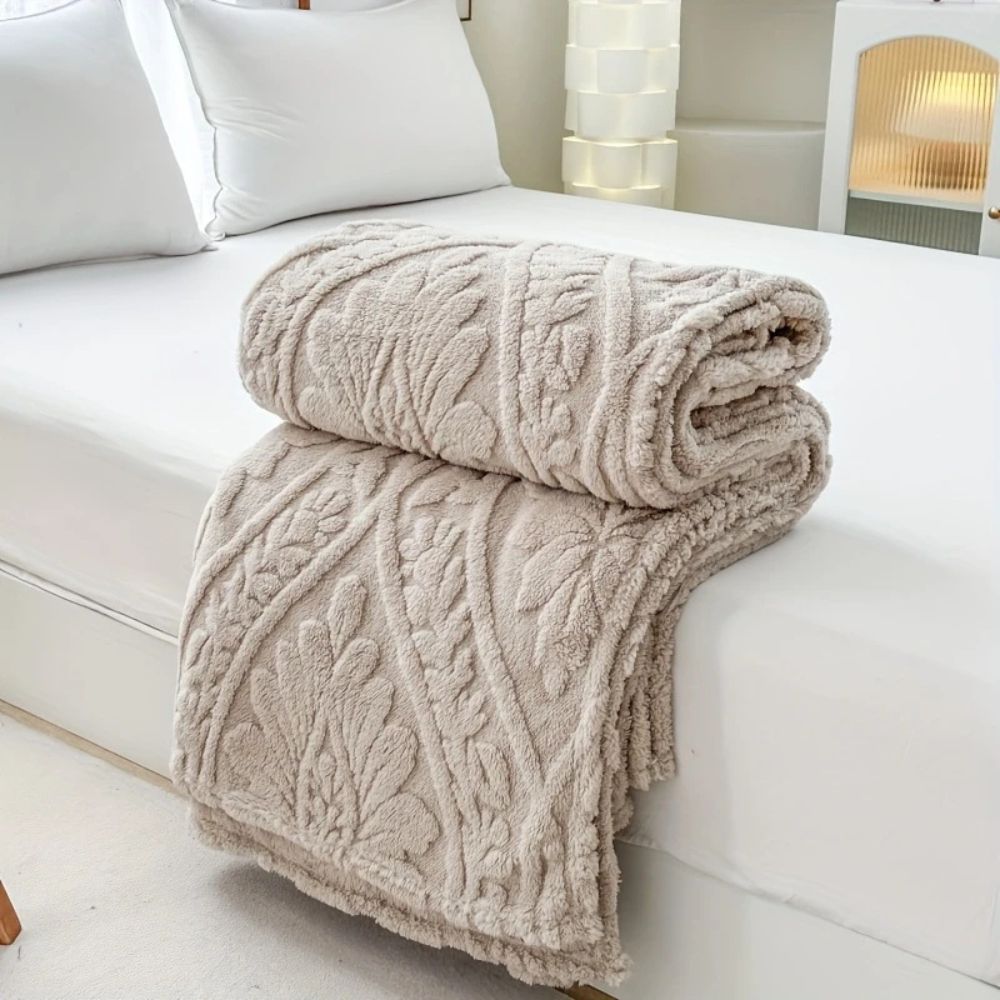 Manta polar con estampado de jacquard Paris Weave