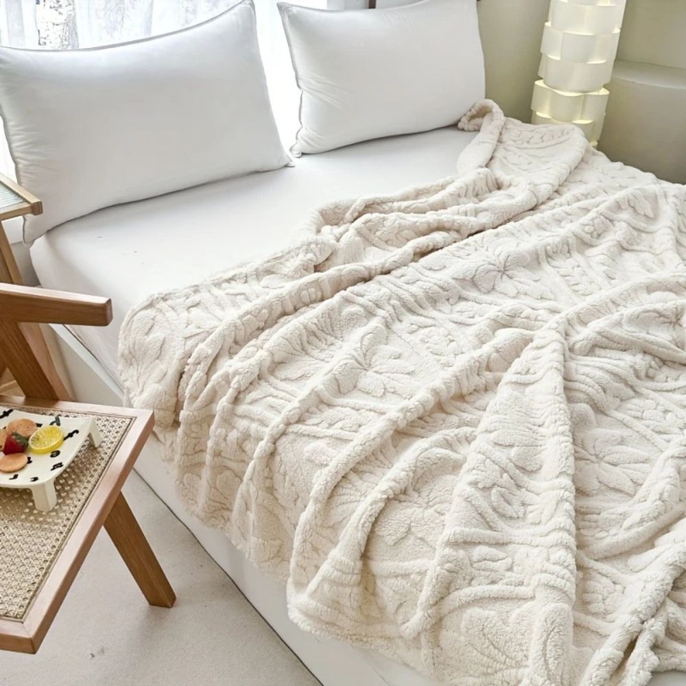 Manta polar con estampado de jacquard Paris Weave