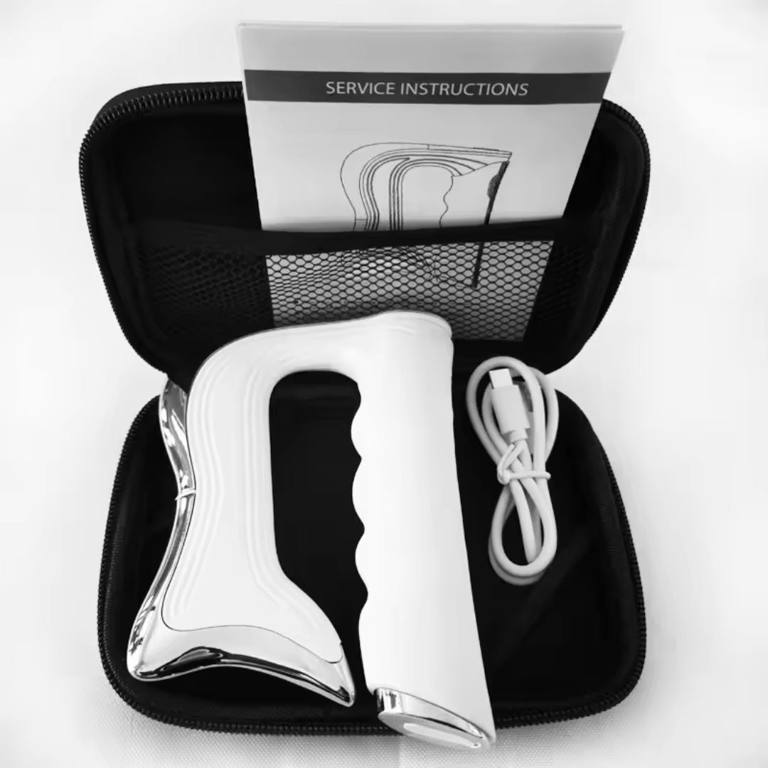 Masajeador eléctrico para fascias – Masajeador EMS para gua sha y masaje de tejido profundo para aliviar el dolor y recuperación muscular