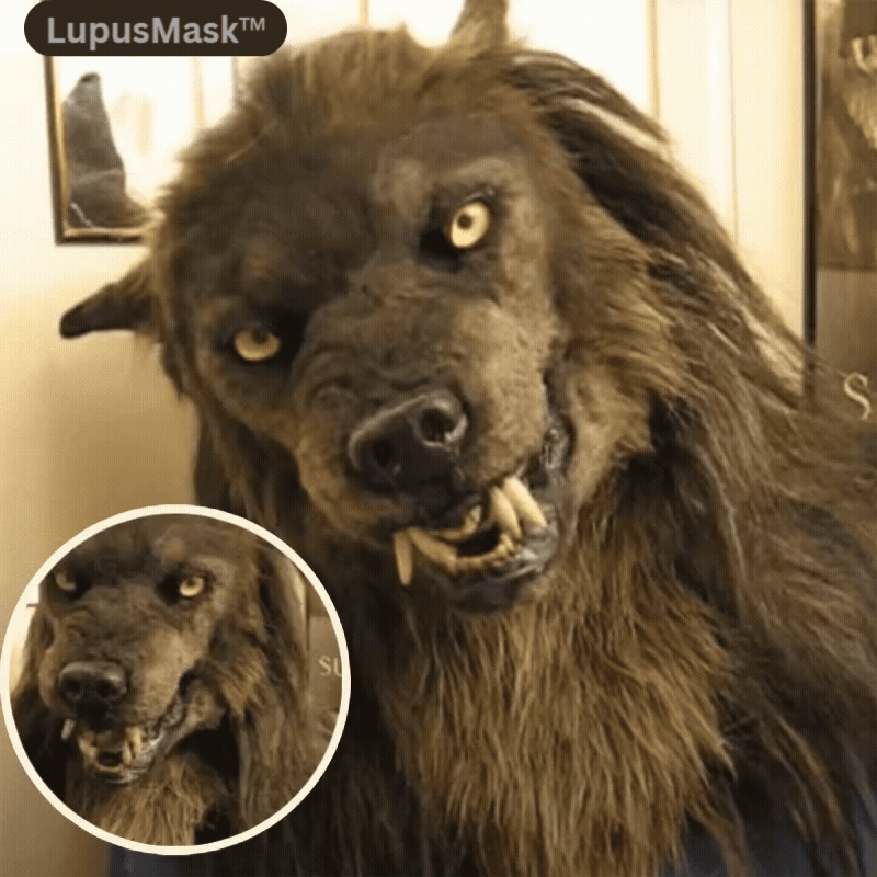 Máscara realista de hombre lobo para disfraces de Halloween