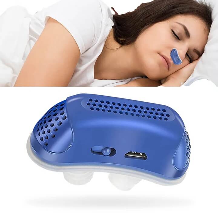 Microdispositivo CPAP contra la apnea del sueño con función de carga USB: compacto, portátil y silencioso para un mejor descanso