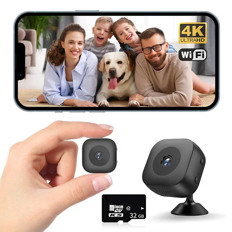 Minicámara de seguridad Wi-Fi compacta con detección de movimiento y Full HD 1080P