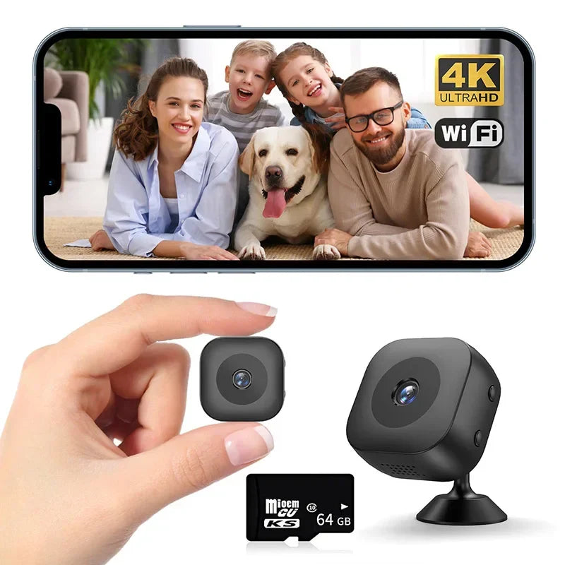 Minicámara de seguridad Wi-Fi compacta con detección de movimiento y Full HD 1080P