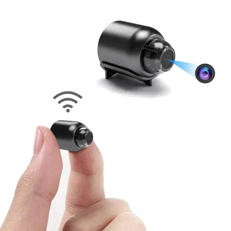 Minicámara de seguridad Wi-Fi con alertas en tiempo real y visión nocturna