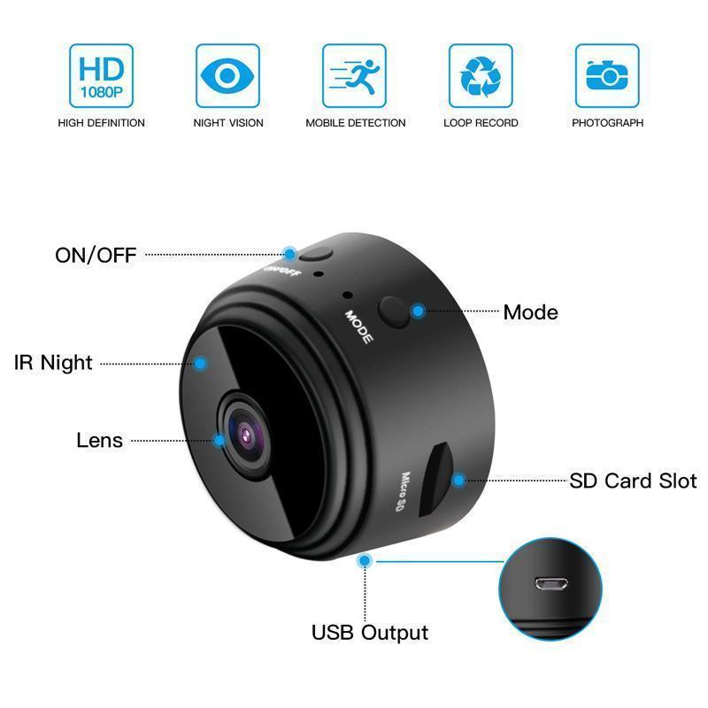 Minicámara magnética WiFi 1080P: cámara de marcha atrás para autocaravanas y caravanas