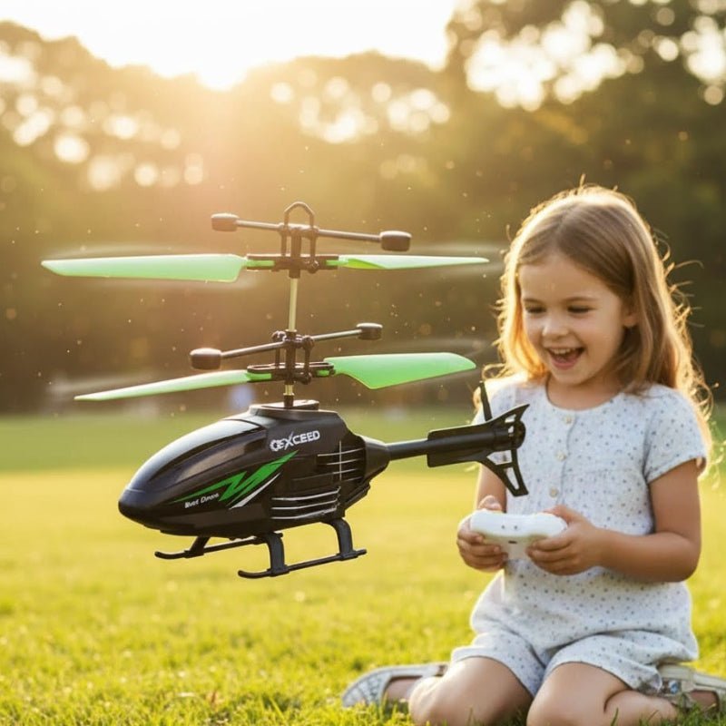 Minihelicóptero compacto para niños con control fácil y estabilización – Regalo ideal para pequeños pilotos