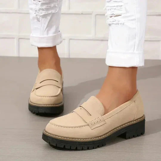 Mocasines de ante casuales y elegantes para mujer
