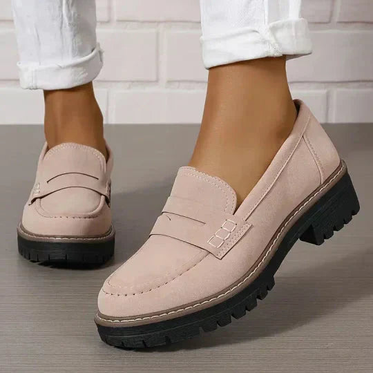 Mocasines de ante casuales y elegantes para mujer