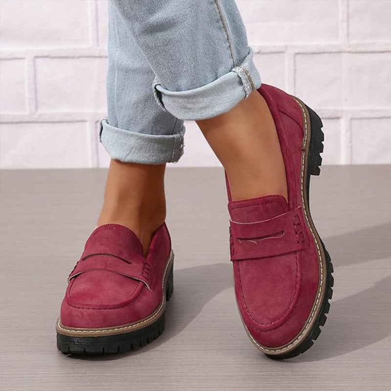 Mocasines de ante casuales y elegantes para mujer