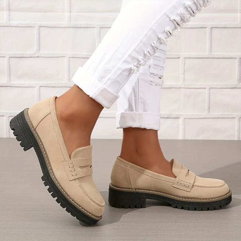 Mocasines de ante casuales y elegantes para mujer