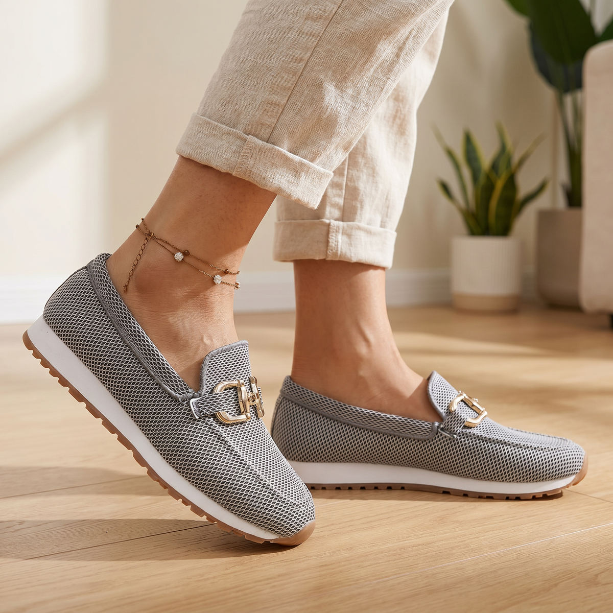 Mocasines de Piel para Mujer | Mocasines Ortopédicos Cómodos | Soporte Acolchado