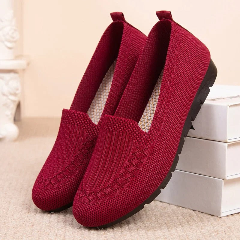 Mocasines sin cordones y transpirables para mujer