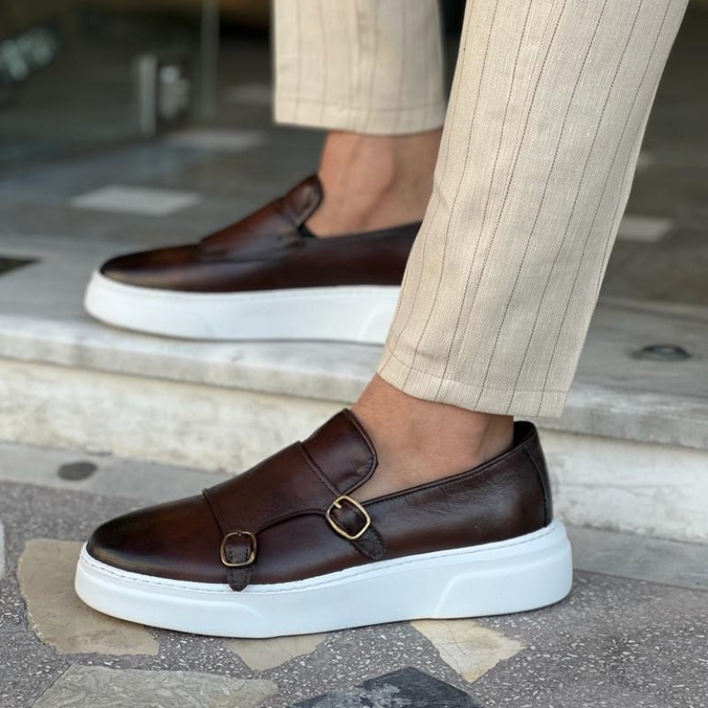Mocasines Slip-On para Hombre con Hebilla Monk Strap