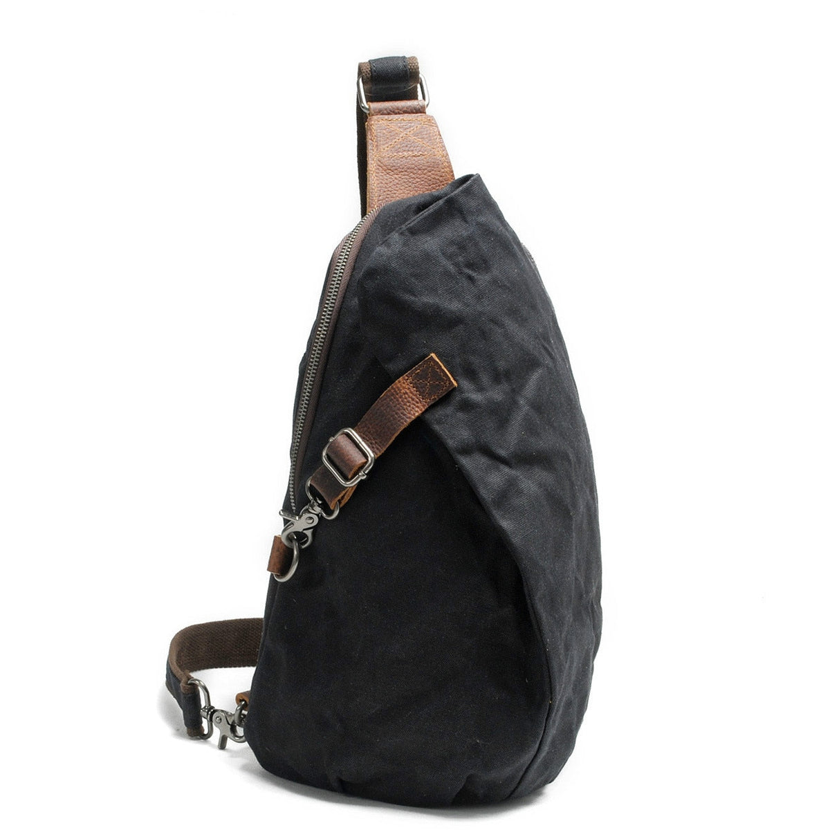 Mochila bandolera de lona resistente al agua con bolsillo antirrobo – diseño versátil