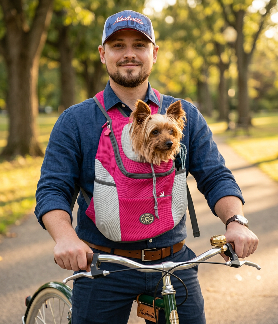 Mochila ergonómica para perros con acolchado y correas ajustables | Comodidad y seguridad para paseos y senderismo