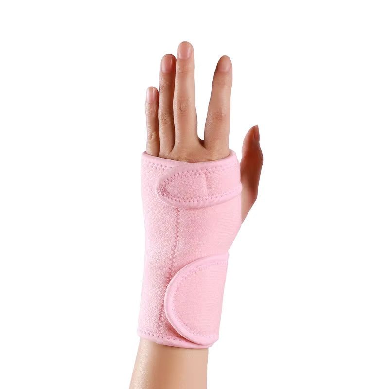 Muñequera de soporte ajustable con férula metálica