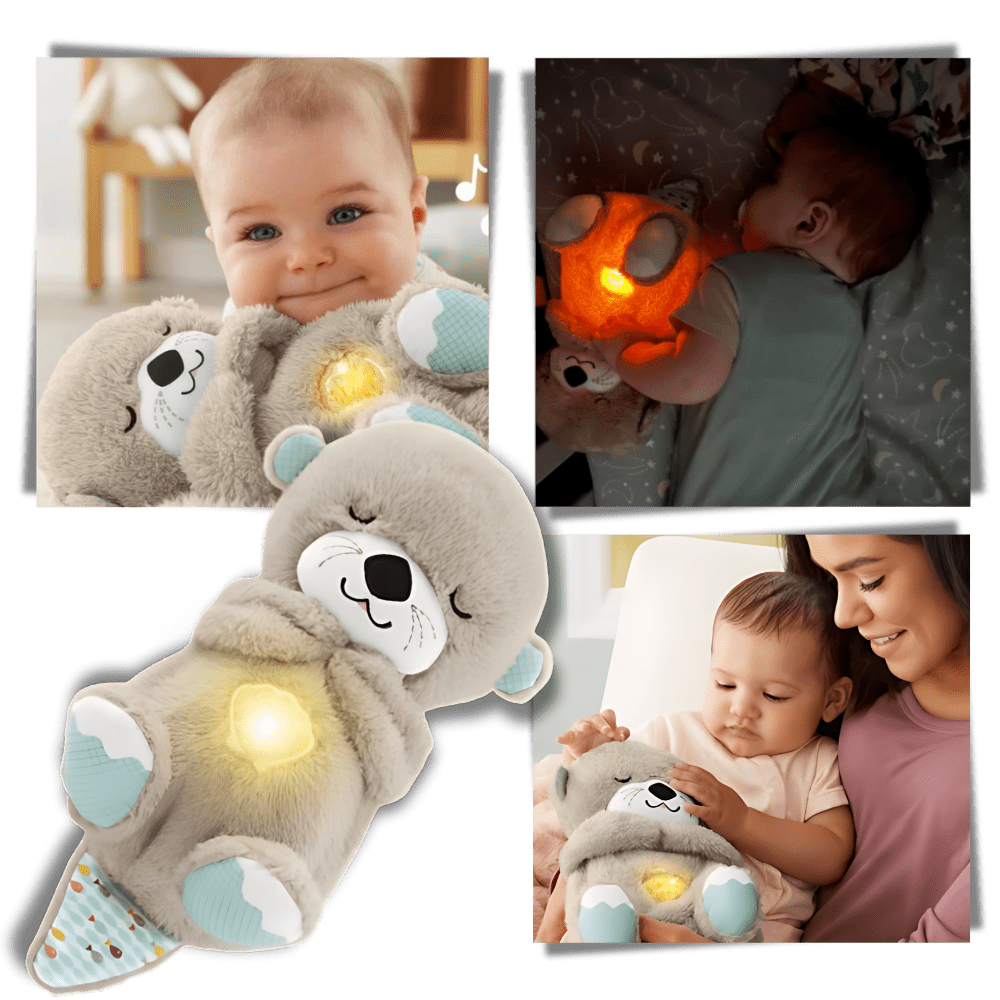 Nutria de peluche relajante con sensación de vientre materno