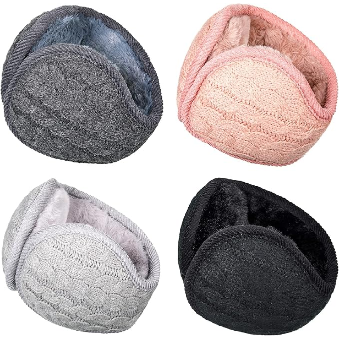 Orejeras de punto plegables unisex – Set de 4 unidades