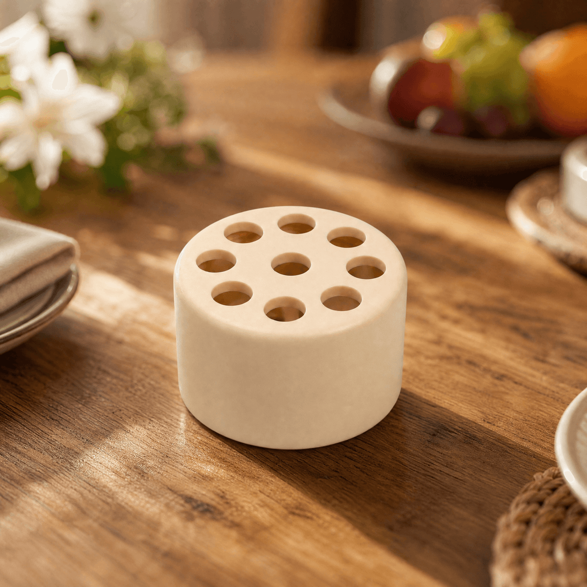 Organizador de arreglos florales perfectamente ordenado