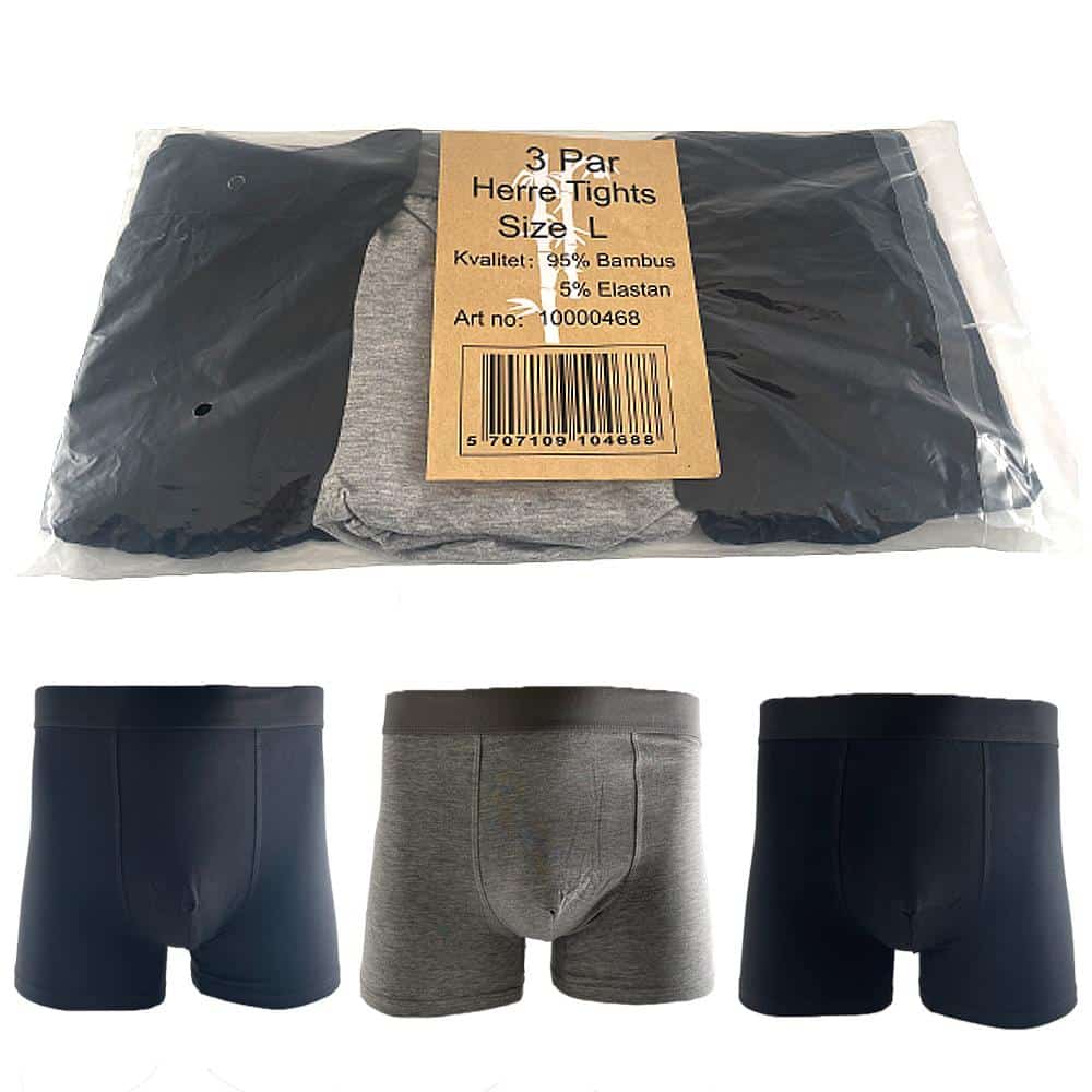 Pack de 3 bóxers de bambú para hombre – Ropa interior suave y transpirable