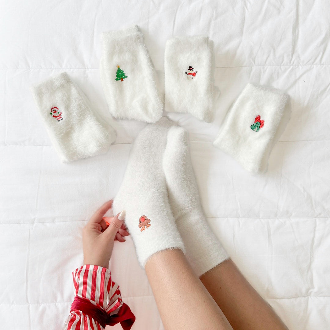 Pack de calcetines navideños de felpa suave