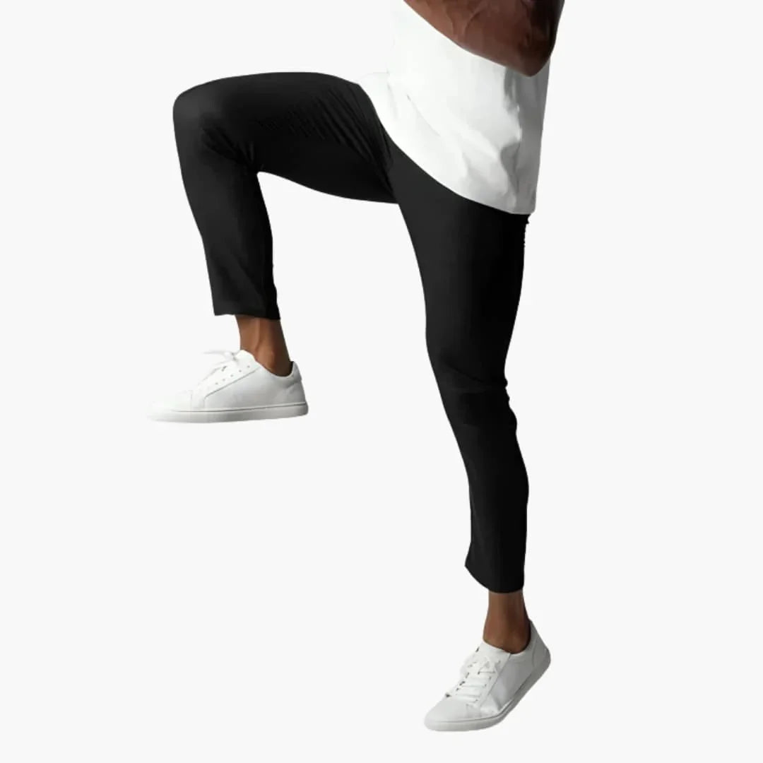 Pantalón chino elástico para hombre con cintura y corte recto