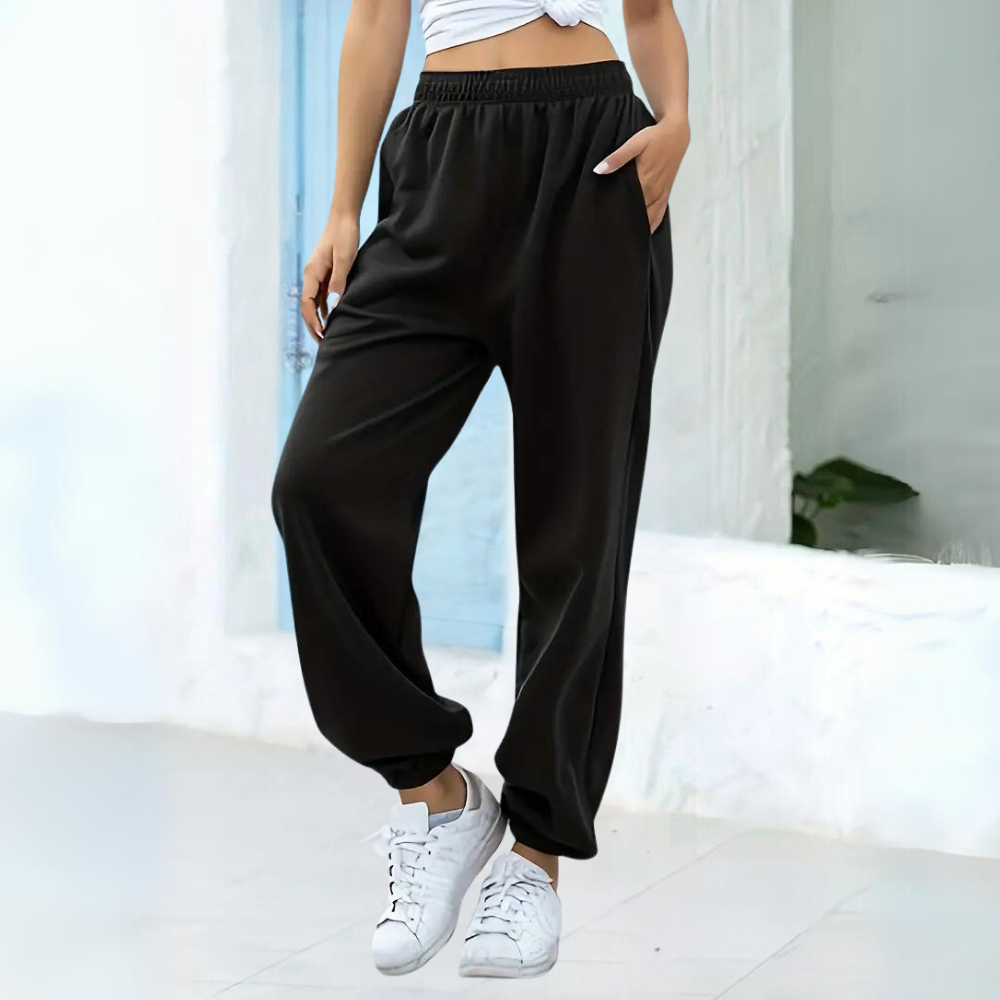 Pantalón de Chándal Baggy para Mujer de Talle Alto y Corte Ancho para Libertad de Movimiento y Looks Casuales