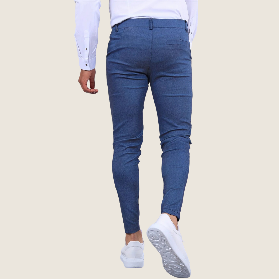Pantalón de hombre corte slim fit al tobillo