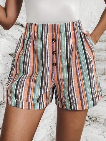 Pantalones cortos con rayas en contraste