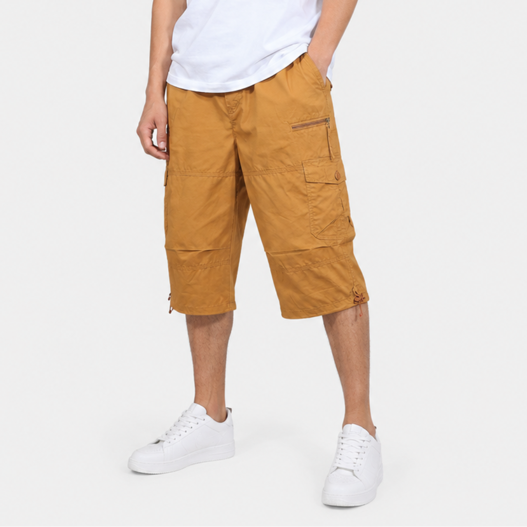 Pantalones cortos de senderismo cargo por debajo de la rodilla